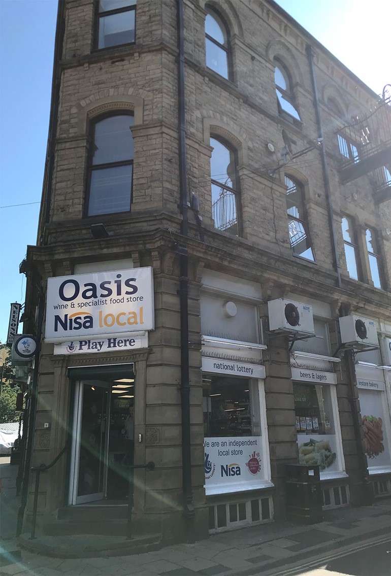 Successful Nisa Local store handed over to new owners front of store fascia