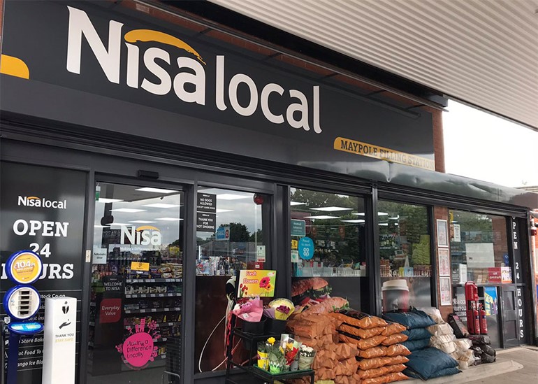 Making more of an offer at Maypole front of store with Nisa Local fascia