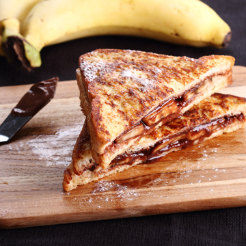 Grilled Nutella and banana sandwiches