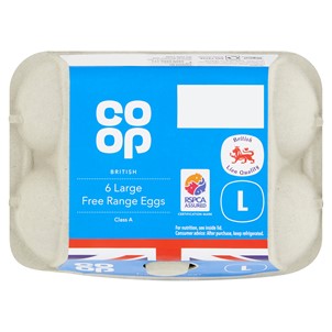 Co-op 6 British Free Range Large Eggs