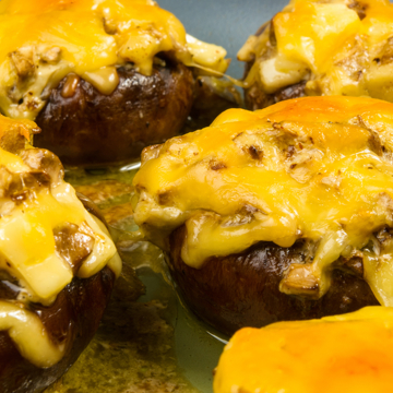 Philly stuffed mushrooms