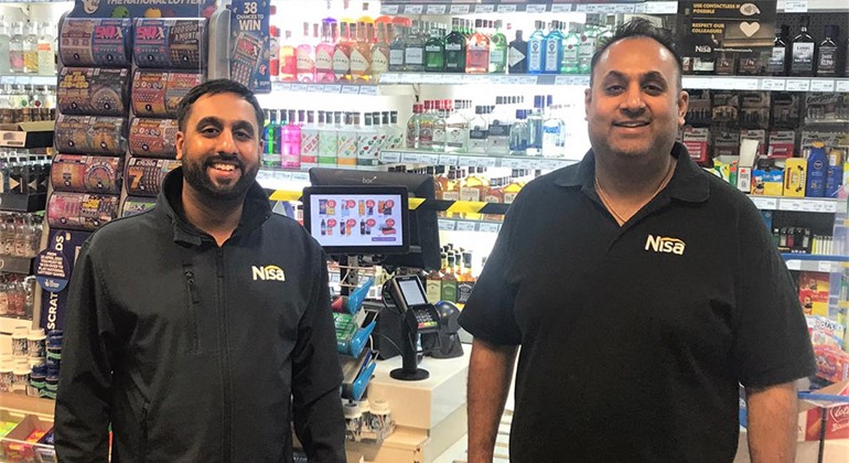 Milestone install for Nisa’s EPOS solution Nisa partners in front of till point