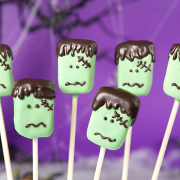 Freaky Frankenstein Marshmallow Pops