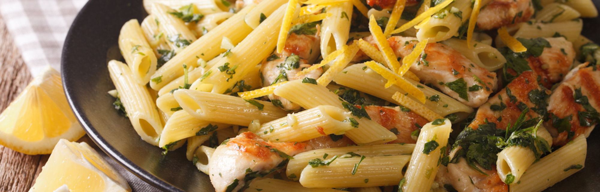 Lemon garlic chicken pasta