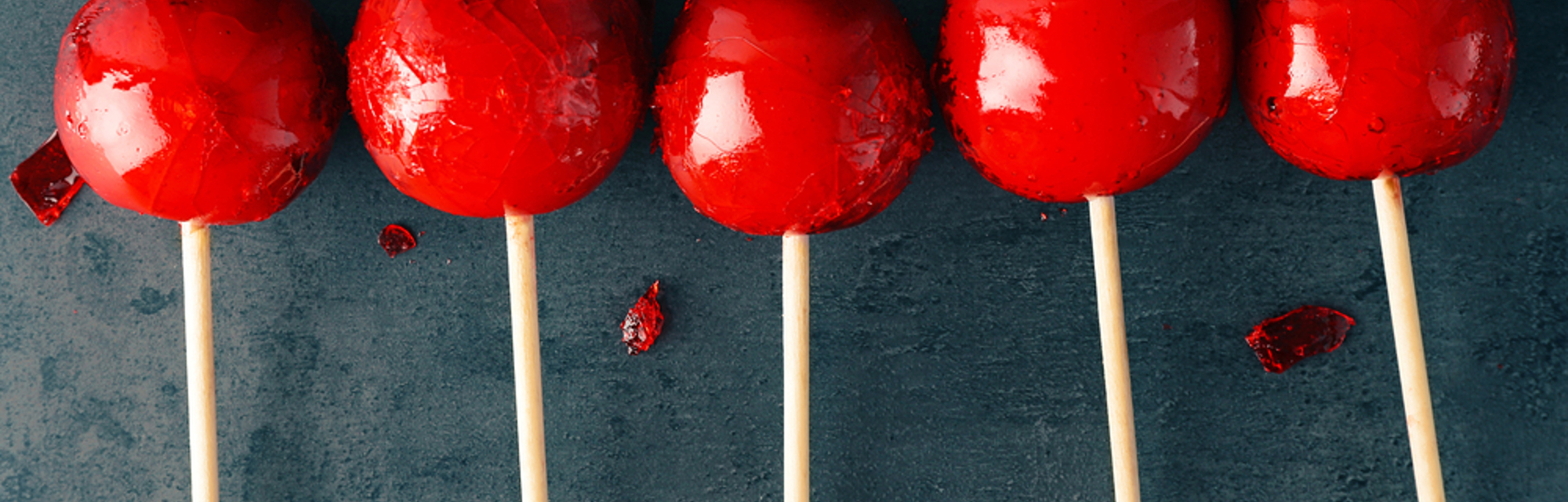 Homemade toffee apples