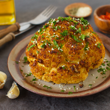 Stuffed roast cauliflower