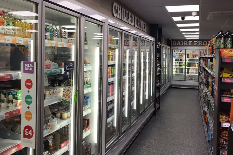 Making more of an offer at Maypole in-store stocked fridge chillers with dinner time meal deal products