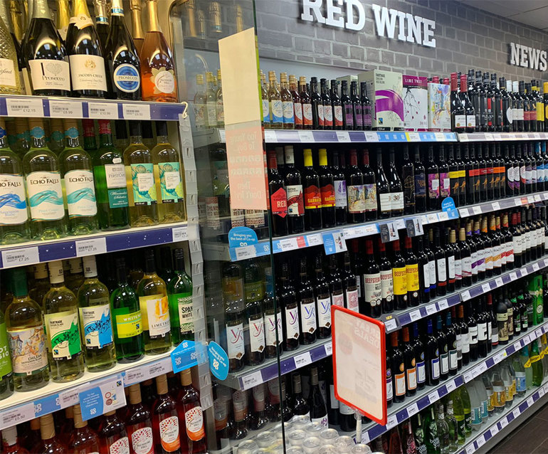 Looking good in Leicestershire chilled white wines and stocked red wines