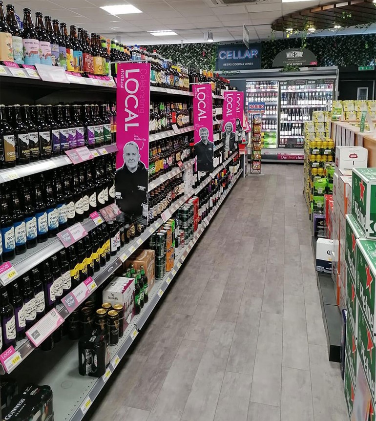 TOUT’S turns pink to celebrate local producers fully stocked beers, wines and spirits