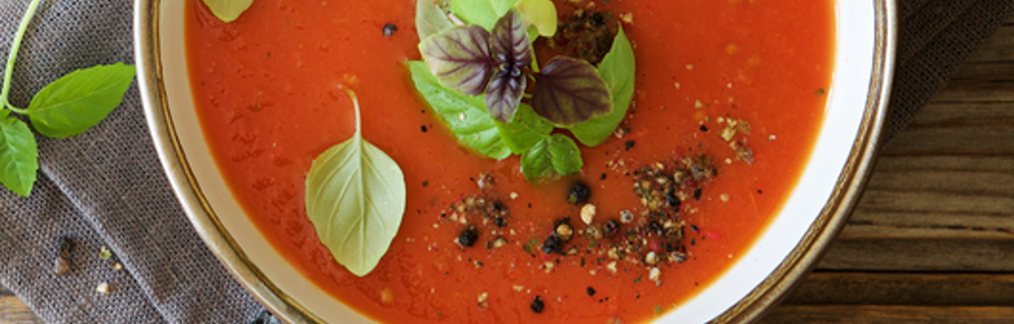 Slow roasted tomato & basil soup