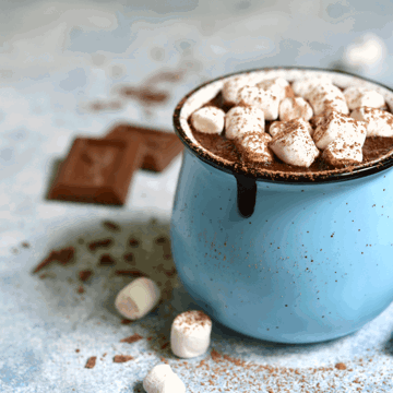 Hot chocolate with rum