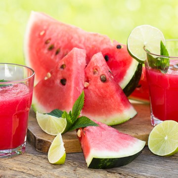 Watermelon and lime mocktail