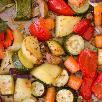 Air fryer roast vegetables