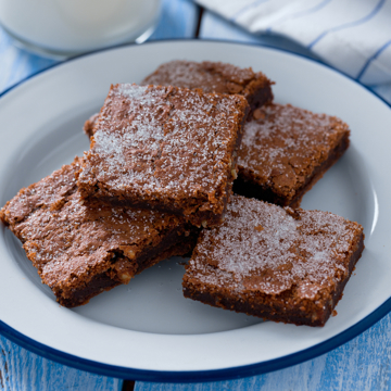 Old fashioned iced brownies