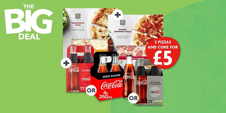 Nisa’s popular Big Deal is back Co-op Pizza and Coca Cola