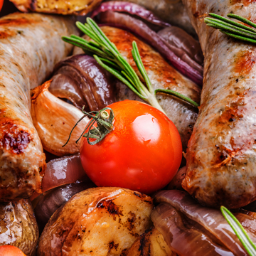 Delicious Sausage and Root Vegetable Bake Recipe