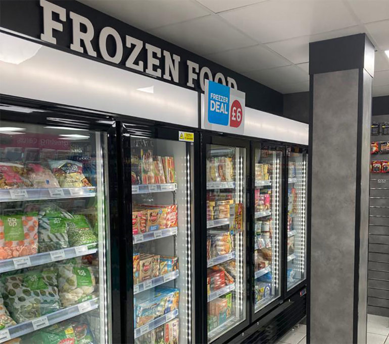Re-inventing family store through refit In-store stocked freezers and chillers