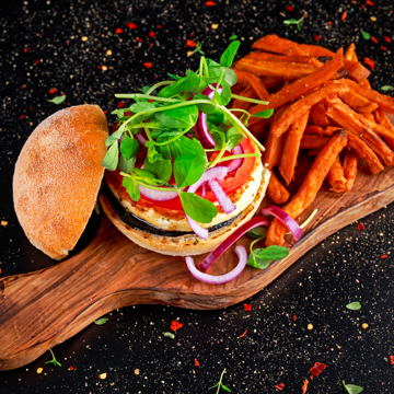 Halloumi and Mushroom Burgers