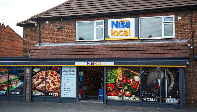 Nisa partners invest in store at pace front of store fascia Nisa Mansfield