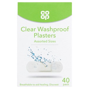 Co-op Waterproof Clear Plasters