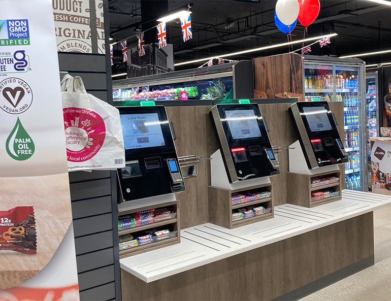 Major re-fit for flagship store self serve checkouts in-store