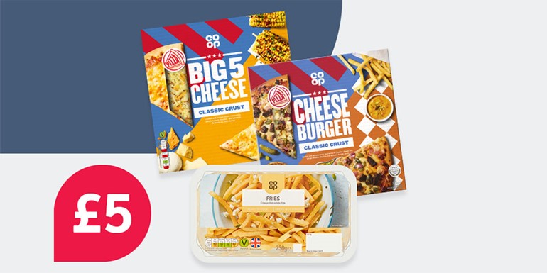 Nisa offers big deals for a Big Night In 2 Co-op pizzas and fries