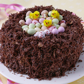 Chocolate Easter nest cake