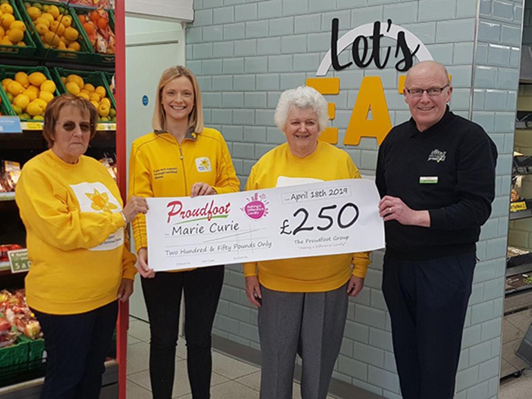 Proudfoot supermarkets support Marie Curie