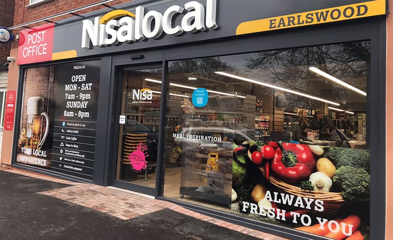 Store investment remains priority for Nisa retailers front of store with fascia at Earlswood