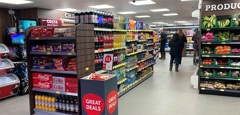 Cracking convenience in Colchester in store fully stocked soft drinks and confectionery