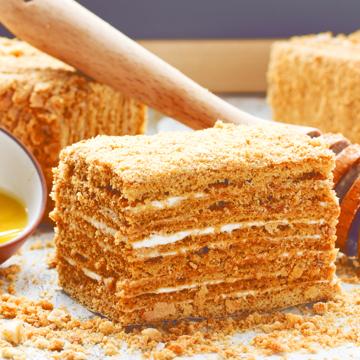 Layered honey cake