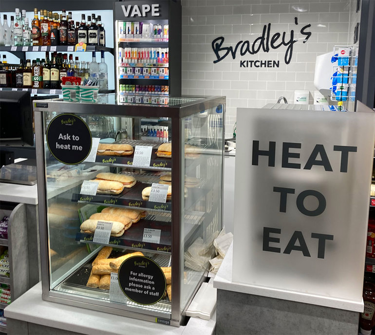 Refurbished Rothley reaps rewards for respected retailers In store kitchen with fresh food to go