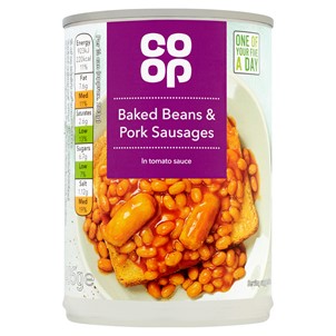 Co-op Baked Beans & Sausages in Tomato Sauce