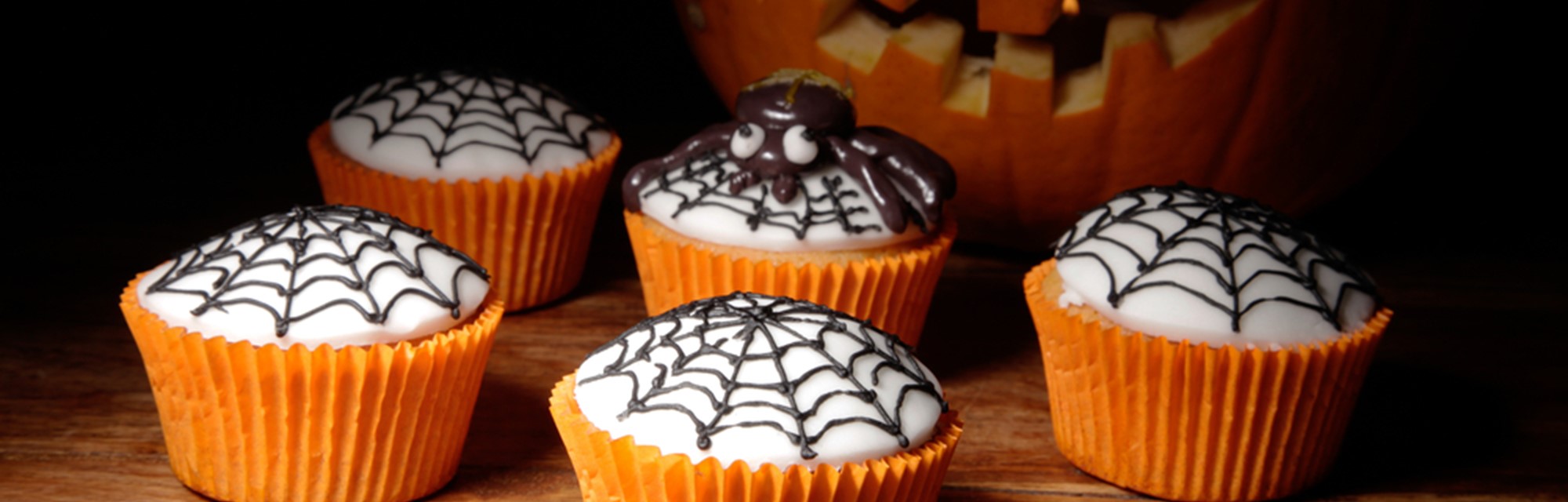 Halloween Cobweb Cupcakes