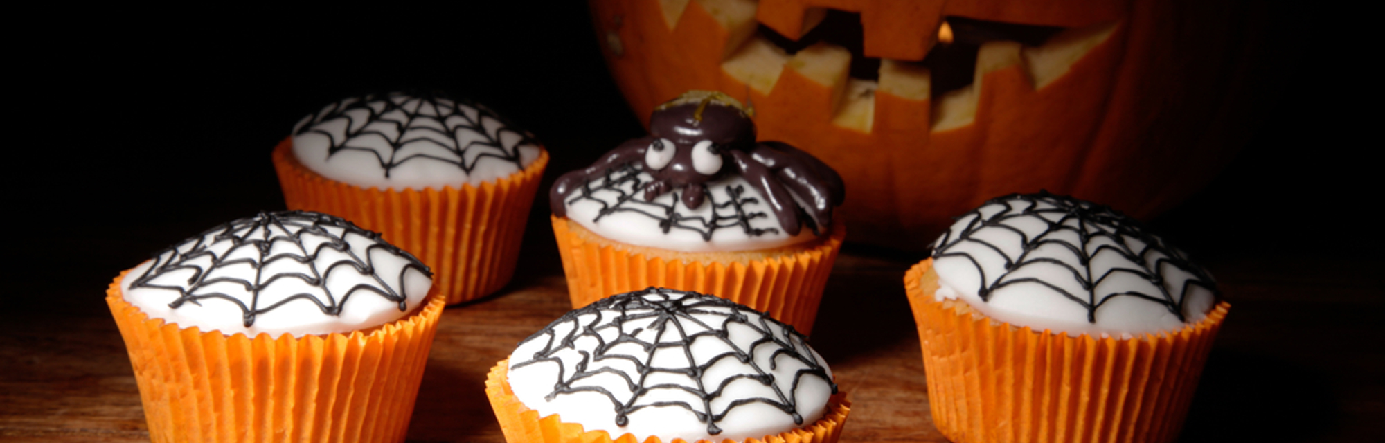 Halloween Cobweb Cupcakes