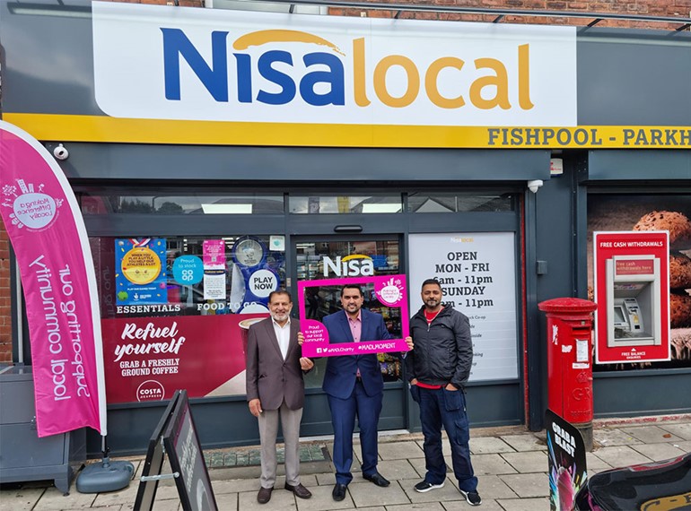 Making a Difference Locally sees significant rise in donations Nisa Fishpool front of store fascia
