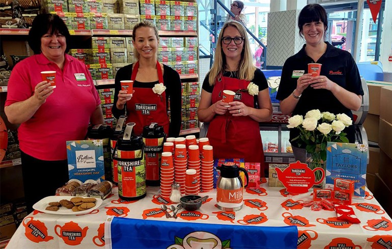 Scarborough retailer celebrates Yorkshire heritage with tasting event Yorkshire tea stand in-store