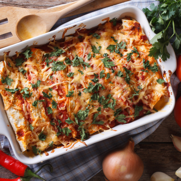 Cheesy Bean Enchiladas
