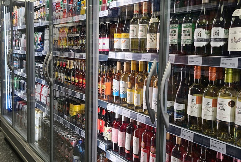 Striking gold for summer in-store stocked fridges with wines and beers