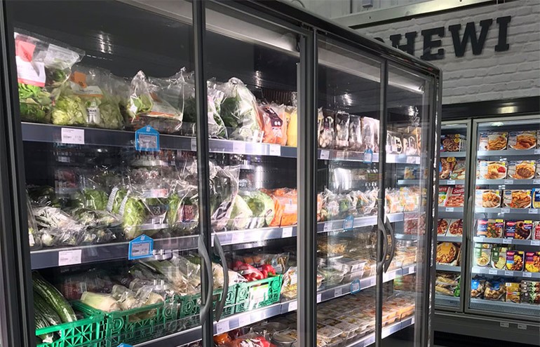 From play centre to convenience store stocked chilled fridges with fruit and veg