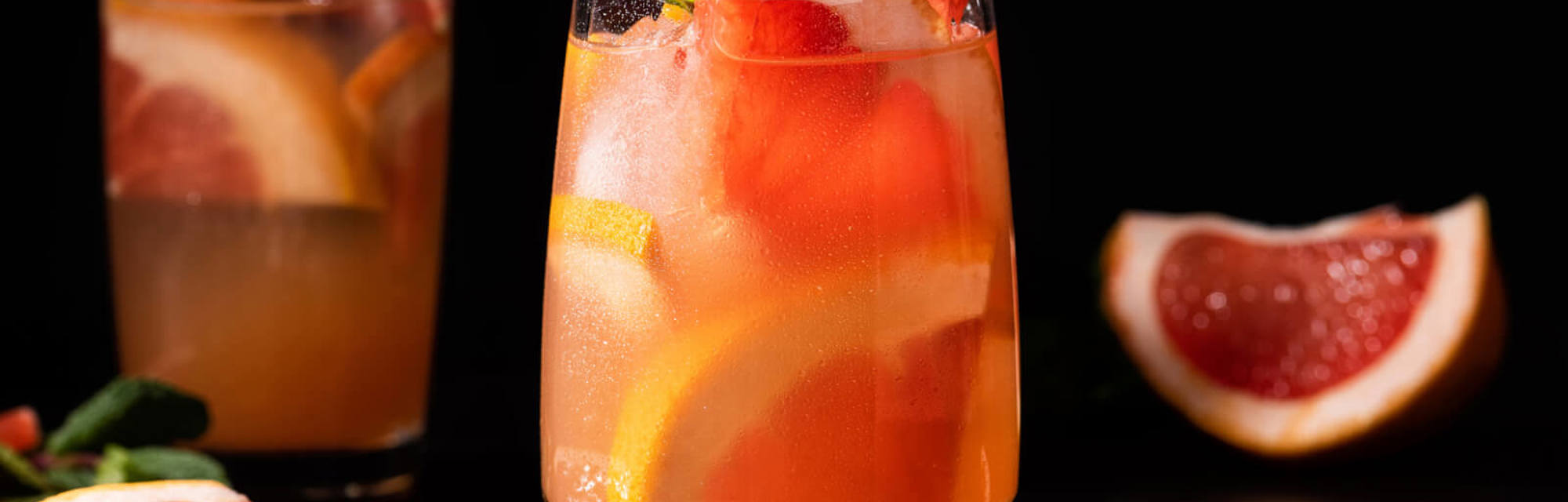 Dark rum punch