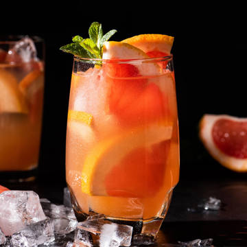 Dark rum punch