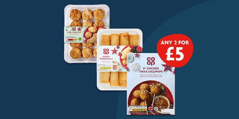 It’s time to celebrate with help from Nisa Co-op party food 2 for £5