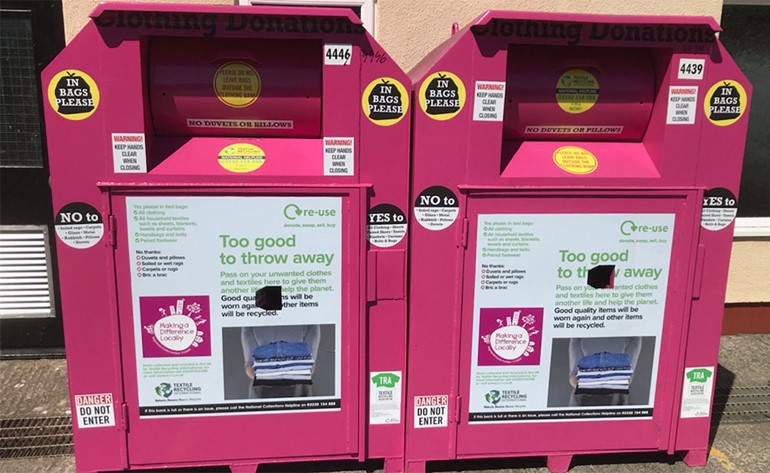 Clothing banks raise over £5K for good causes MADL branded clothing banks