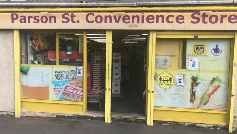 Brothers boost business in Bedminster front of store with old fascia