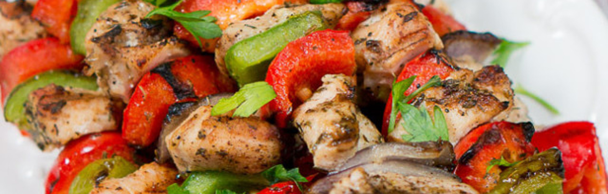 Simple and delicious Mediterranean chicken kebabs