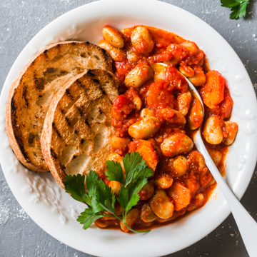 Sourdough toast with beans and Veggie feta