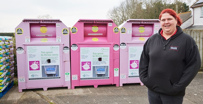 Clothing banks raise over £5K for good causes Clothing banks featuring employee