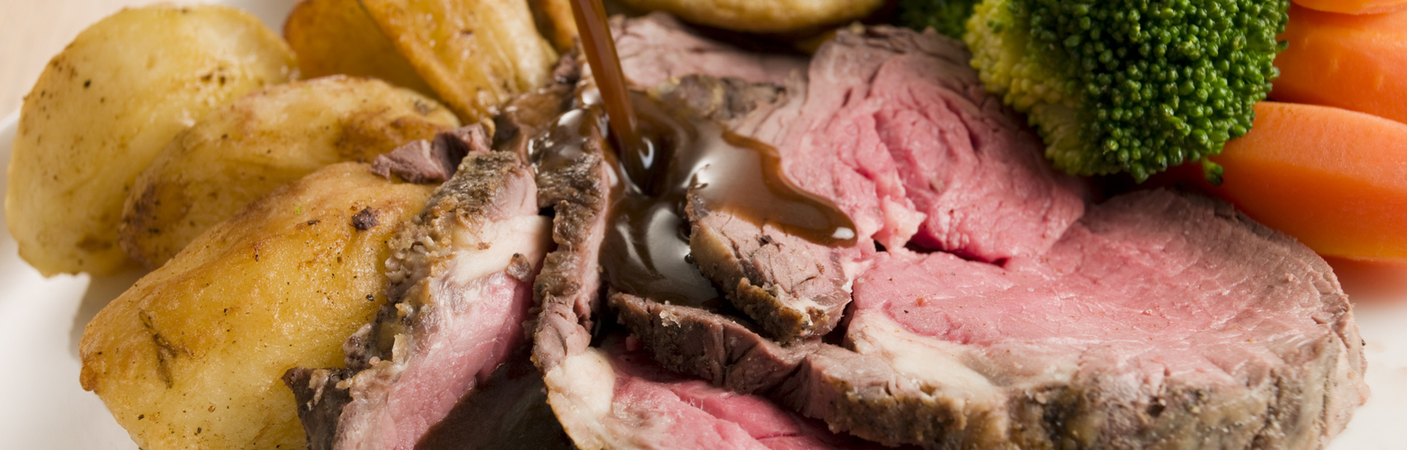 Roast beef with gravy