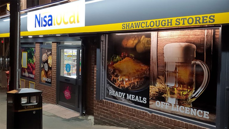 Celebrating 30 years at Shawclough Stores front of store fascia evolved